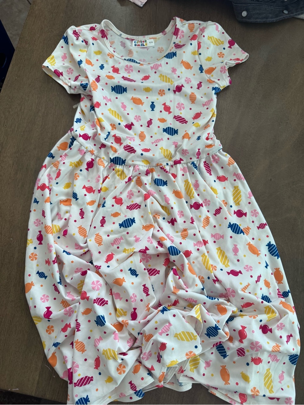 Dot Dot Smile Girls Candy Twirl Dress Short Sleeve Girls Size 8/10 Halloween
